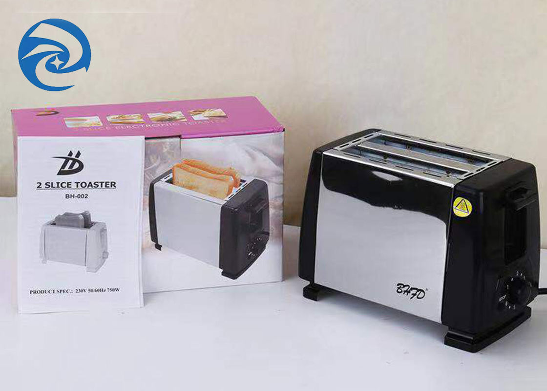 220V 750W Máy nướng bánh mì 2 lát thép không gỉ 6 tốc độ