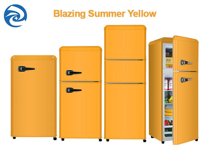 75L 90L 118L Tủ lạnh nhỏ màu trắng retro với ngăn đông 2,6 Cu Ft