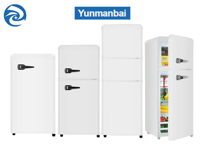 75L 90L 118L Tủ lạnh nhỏ màu trắng retro với ngăn đông 2,6 Cu Ft