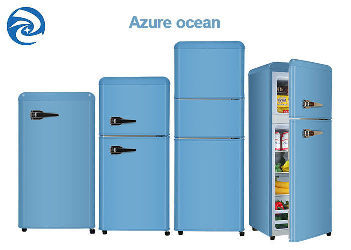 75L 90L 118L Tủ lạnh nhỏ màu trắng retro với ngăn đông 2,6 Cu Ft