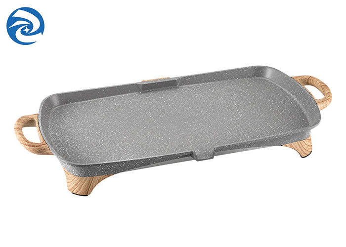 Đá hạt gỗ Vỉ nướng điện Griddles Skillets 1350W 220V