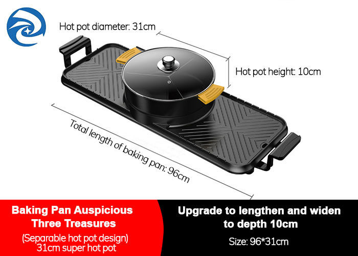 Lò nướng điện 2200W Vỉ nướng Không khói, Lò nướng điện 220V Lẩu trong nhà