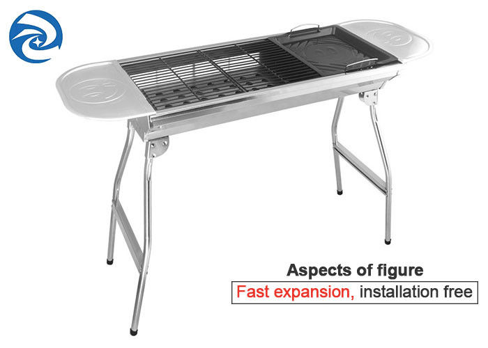Nướng than ngoài trời bằng thép không gỉ 73x33x71cm Gấp di động